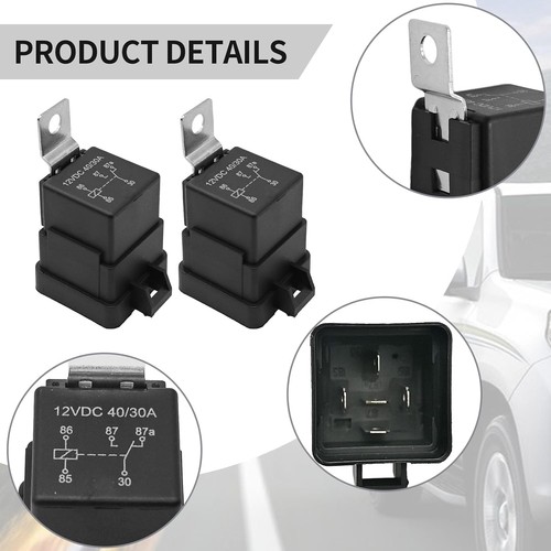 12V 5 Terminal Waterproof Electrical Relay Saihisday 2 Pack - Afbeelding 2 van 5