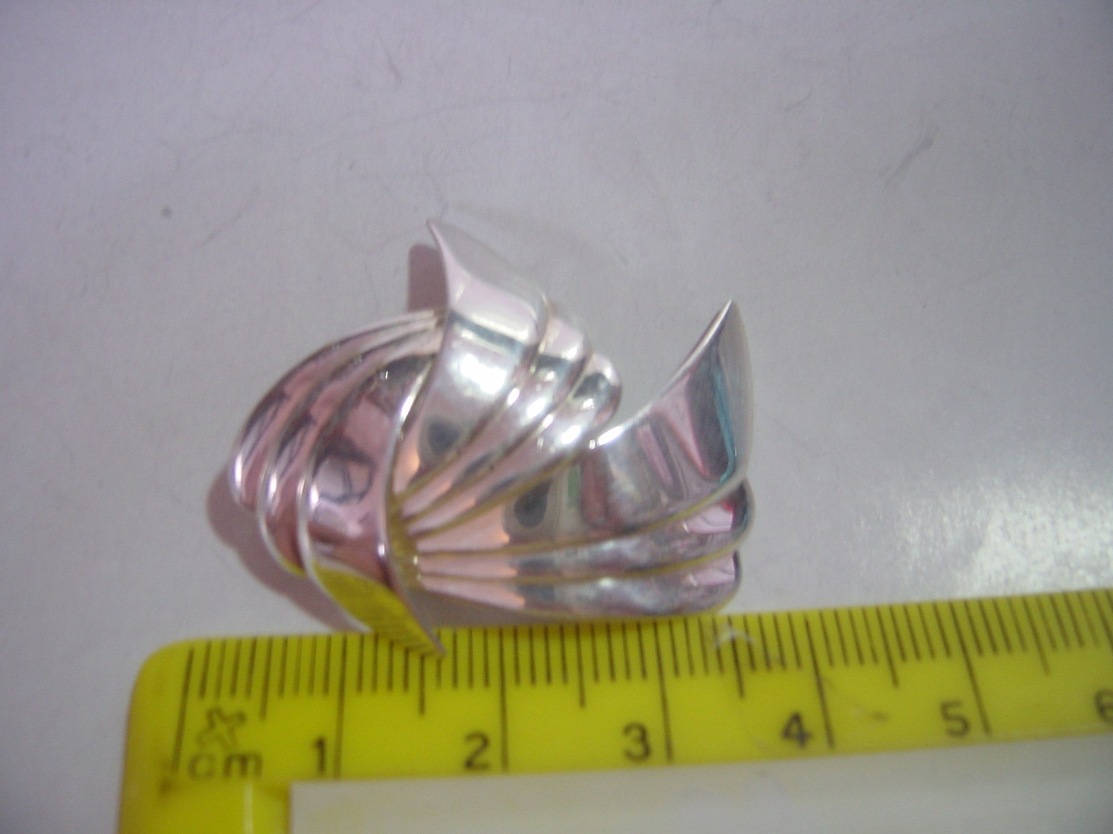 Vintage Stunning Solid Silver Classy Brooch-Rare … - image 8