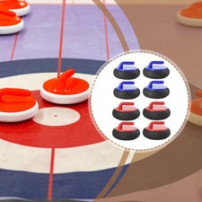 8x Curling Stones Tabletop Curling Game Portable Indoor Fun Travel Easy to Set