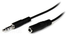 StarTech MU1MMFS 1m Slim 3.5mm Stereo Extension Audio Cable M/F iPhone CellPhone