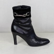 Coach Black Arissa High Heel Ankle Boots Booties Size 6 1/2 B Made In It...