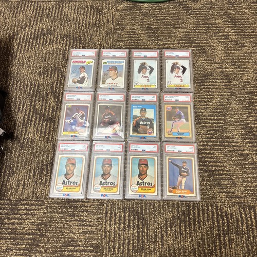 Vintage 12 card Lot of Nolan Ryan PSA 9 8 7 Topps Fleer Donruss HOF INVEST!!