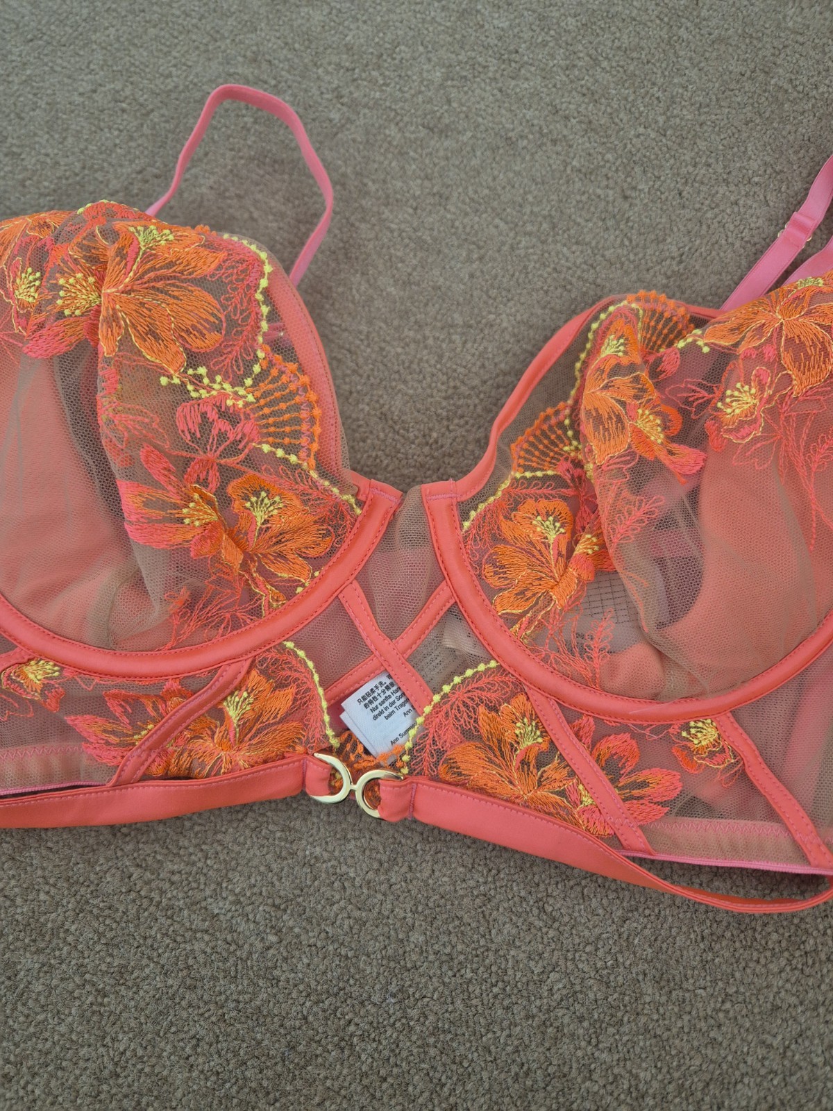 Ann Summers Non Pad Longline Plunge Bra, size 34D- brand new with tags, RRP £34 image 3
