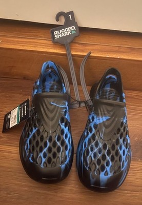 Boys Size 1 Rugged Shark Active Water Shoes