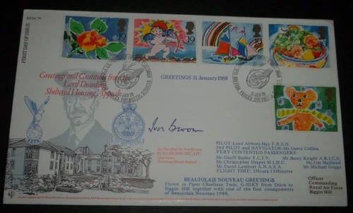 1989 GREETINGS RFDC70 SIGNED FDC - BRITISH FORCES 2192 POSTAL SERVICES