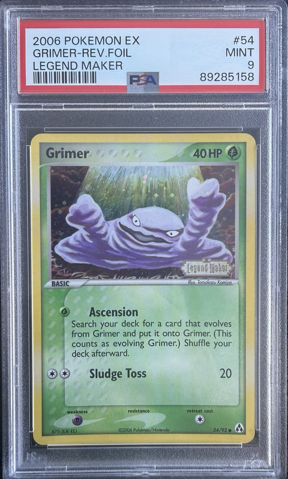 Grimer 54/92 EX Legend Maker Reverse Holo PSA 9 2006 