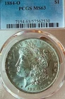 1884-O MS63 Dazzling PCGS New Orleans Mint Morgan Silver Dollar