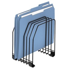 Fellowes Workstation File Organizer, 7 Section, Wire, Black 68112 