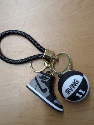 Irvin Mini Silicone AJ Basketball and Gray Shoes Keychain