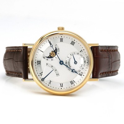 Breguet Classique Power Reserve Moon Phase Wristwatch 3130BA/11/986 Gold