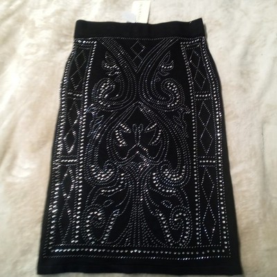 Emma And Posh Women's Black Sequin Pencil Skirt Size Small