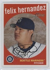 2008 Topps Heritage Black Back Felix Hernandez #24 1cx3