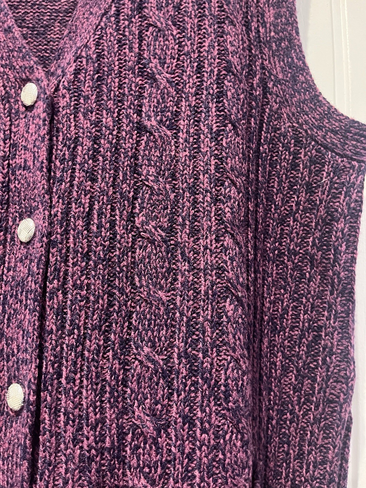 Honor Millburn Purple Knitted Vest Waistcoat V-Neck Pockets NWOT Size 14-16 image 7