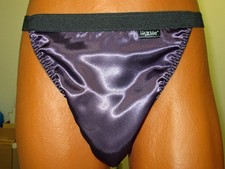 Vintage SATIN Shiny Men's Double Satin Brief - Color TEAL
