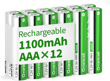 AAA Rechargeable Batteries (12 Pack), 1100 Mah High Capacity, 1300 Cycles, 1.2V 16.99 per battery