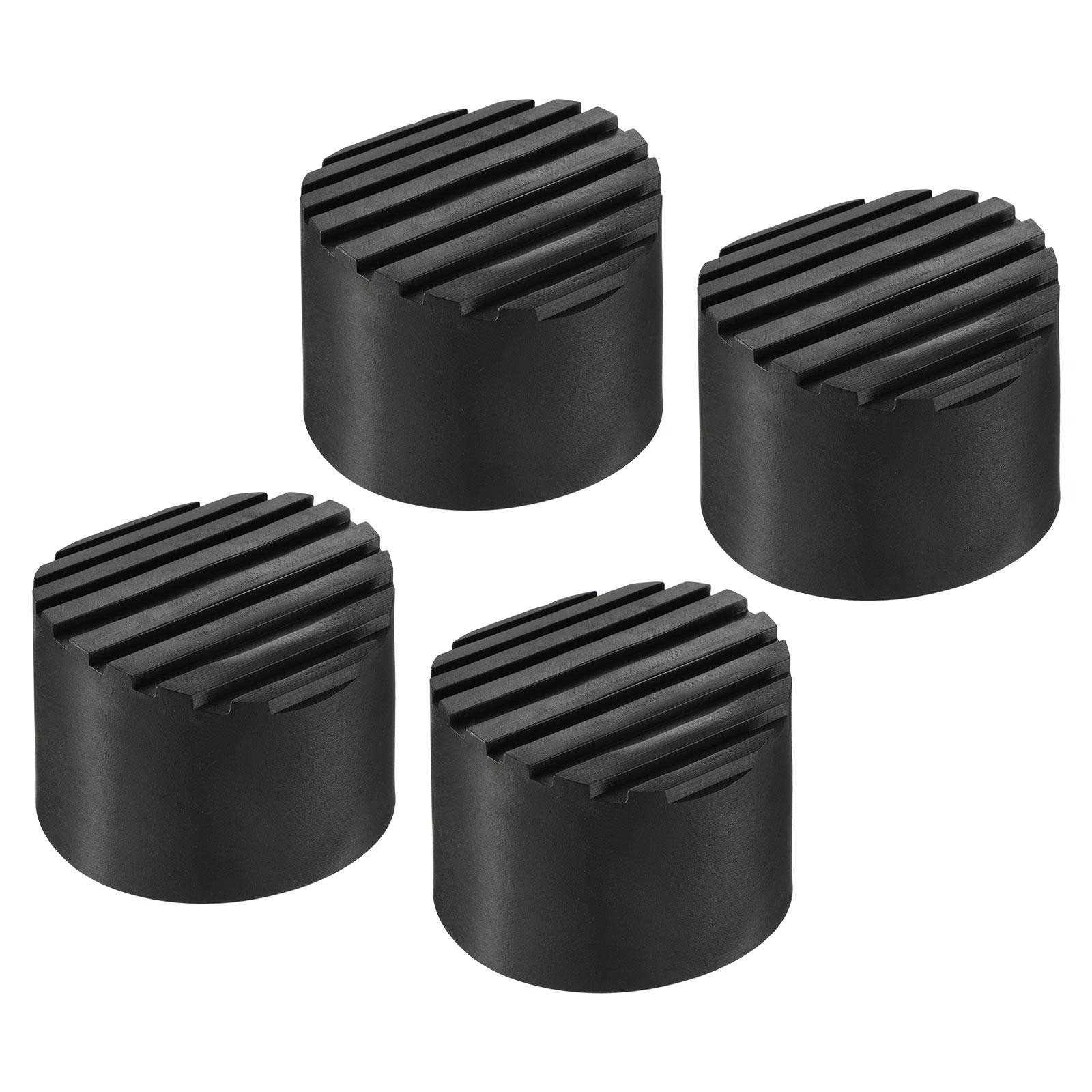 4Pcs 72mm ID Rubber Telescopic Ladder Non-Slip Feet Mat Pad Cover Cushion Black