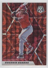 2021 Panini Mosaic Reactive Red Mosaic Prizm Eugenio Suarez #168 0pm