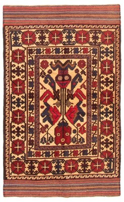 Vintage Hand-Knotted Area Rug 3'10'' x 6'3'' Traditional Oriental Wool Carpet