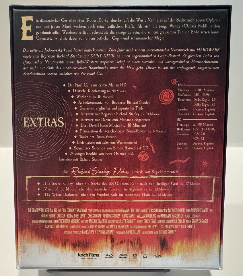 Dust Devil Blu-Ray DVD CD 5 Discs Limited Box Set 1992 Final Cut Richard Stanley - Image 2 of 4