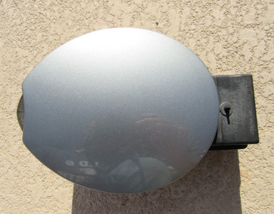 06-12 Mitsubishi Eclipse Gas Fuel Tank Cap Cover Door Lid Plastic Gray Pearl OEM