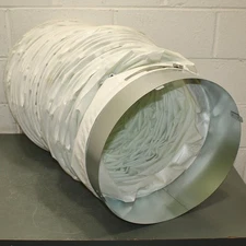 LB White Portable Gas Heater Duct Kit 500-22835, 18" ID x 12 ft x 1/64", Steel