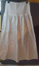 Wild Fable Womens White Smocked Waist Maxi Skirt M