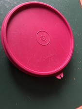 Wie NEU,Tupperware 1262-5Servierschale Aufschnitt Wurstdose flach Ø16,5cm rot