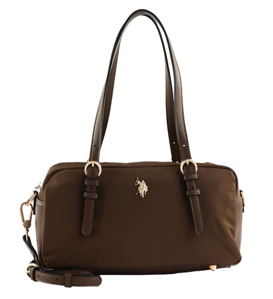 U.S. Polo Assn. Houston Bowling Bag Schultertasche Tasche Dark Brown Braun Neu-image