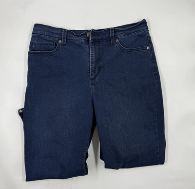 Gloria Vanderbilt Straight Leg Jeans Womens 8 Blue Amanda Denim 5-Pocket Capri
