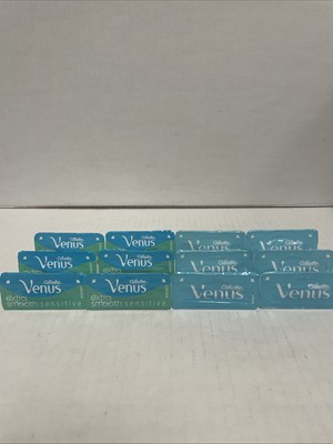 NEW Gillette Venus Extra Smooth SENSITIVE Refills 12 Cartridges sealed