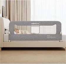HOMEAL 59” Toddler Bed Rail – Swing Down Safety Guard 🛏️👶