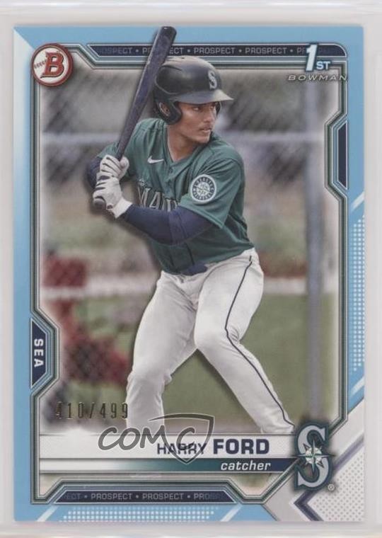 2021 Bowman Draft Sky Blue 410/499 Harry Ford #BD-1 yw3