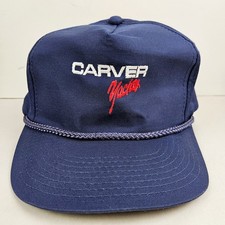 Vintage Carver Yachts Marine Boat Fat Rope YoungAn Trucker Hat Snapback Dad Cap