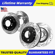 10.87 Inch Front Rear Drilled Brake Rotors Fit 2002-2004 Ford Mustang Base Gt