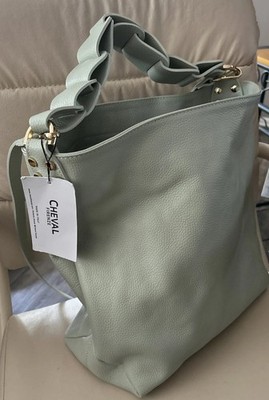 NWT Cheval Firenze artic Italian Leather Purse Handbag Shoulder green sold out