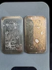 MADISON MINT FINE SILVER ART BARs - KING HEARTS And Queen Spades 1/2 Ounce (2)