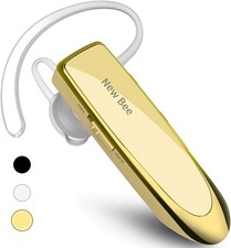 New Bee Bluetooth Headset Two Device Connection Handsfree driving Headset, Gold