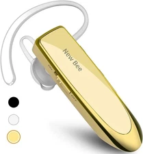 New Bee Bluetooth Headset Two Device Connection Handsfree driving Headset, Gold