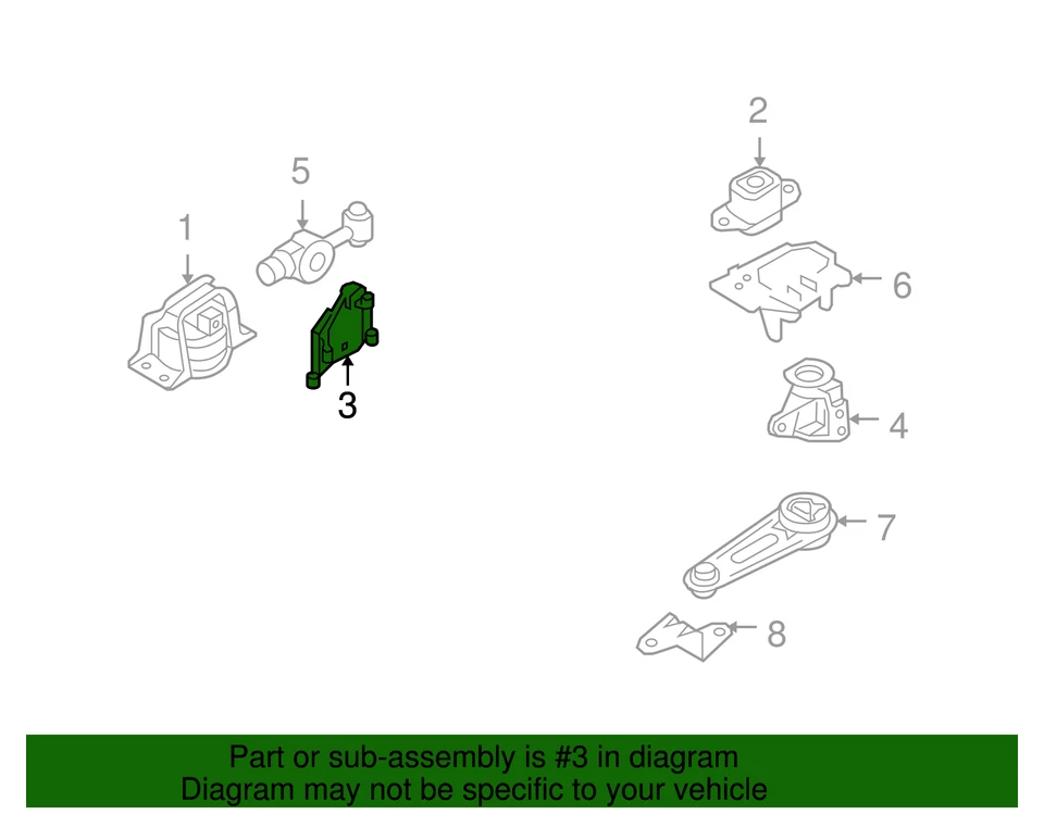 Original Nissan Versa 2007-2012 - Soporte de montaje delantero 11232-EL00B Foto 2 de 2