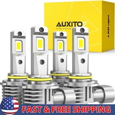 4x 9005+9006 LED Headlight Combo High Low Beam Bulb Kit Super White Bright Lamp