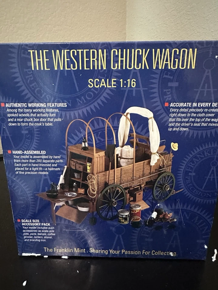 2010 Franklin Mint Western Chuck Wagon 1:16 Scale - NIB - Image 3 of 3