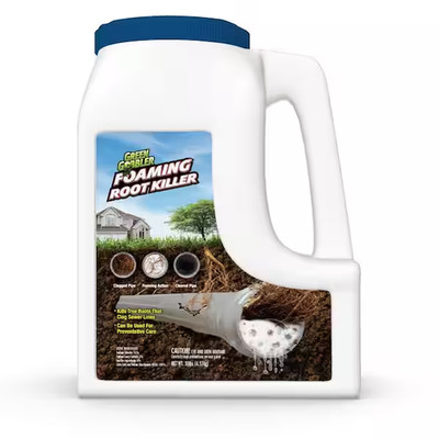 10 Lbs Foaming Root Killer Kills Tree Roots in Pipe & Sewer Line Drain Cleaner