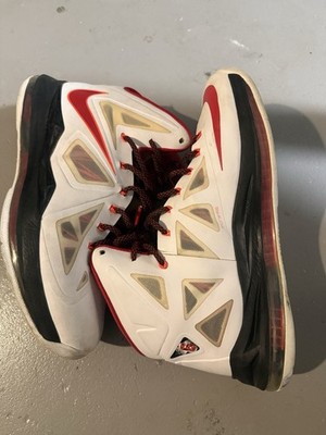 LeBron X White University Red