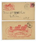 Mr Fancy Cancel SC 220 ILLUSTRATED AD WATERTOWN SPRING WAGON CO NY 1891 CVR  — photo 1