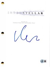 Matt Damon Signed Interstellar Full Script Authentic Autograph Beckett