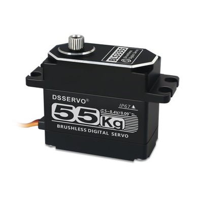 55kg Brushless RC Servo All Metal IP67 Waterproof High Torque Fast Digital Steer