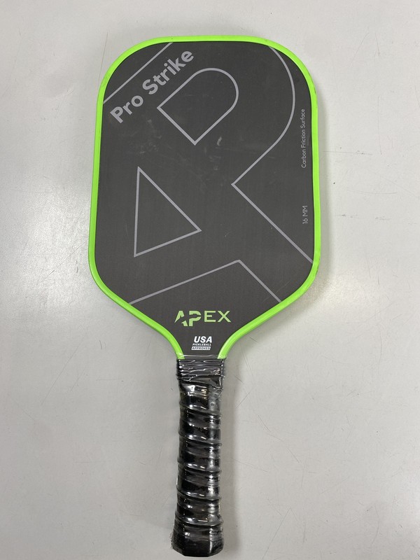 Apex Pro Strike 16mm Carbon Friction Pickleball Paddle - Green/Black