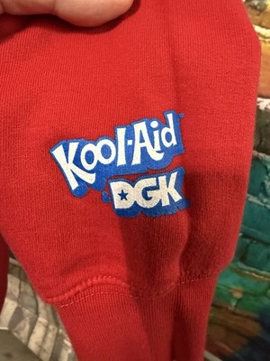 DGK Dirty Ghetto Kids Hoodie Mens MEDIUM Long Sleeve Kool Aid Red