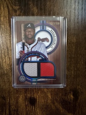 2025 Topps Tribute - Single Player Dual Relics Ronald Acuña Jr. #DR-RAJ /150