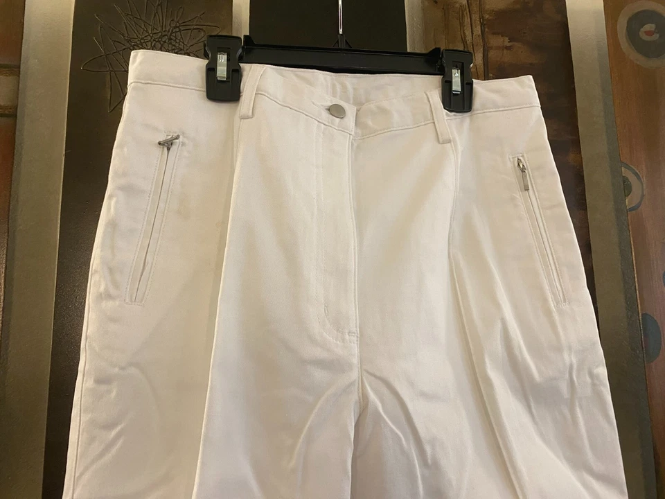 NUEVO Preciosos Pantalones Elásticos Blancos, Missy Talla 12 Foto 3 de 4